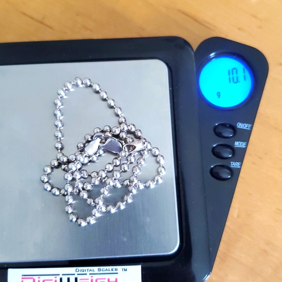 925 Italy Sterling Silver Beaded Necklace - Picture 12 of 15